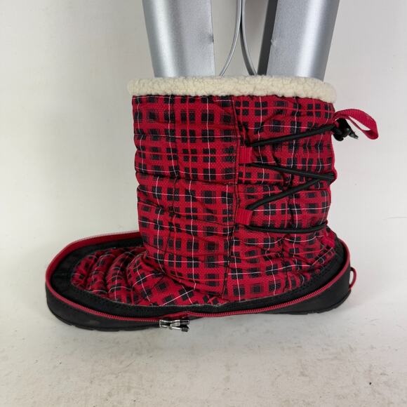 Timberland Earthkeeper Snow Boots Women's 8 Red Plaid Mid-Calf Insulated 3548R - Picture 6 of 13